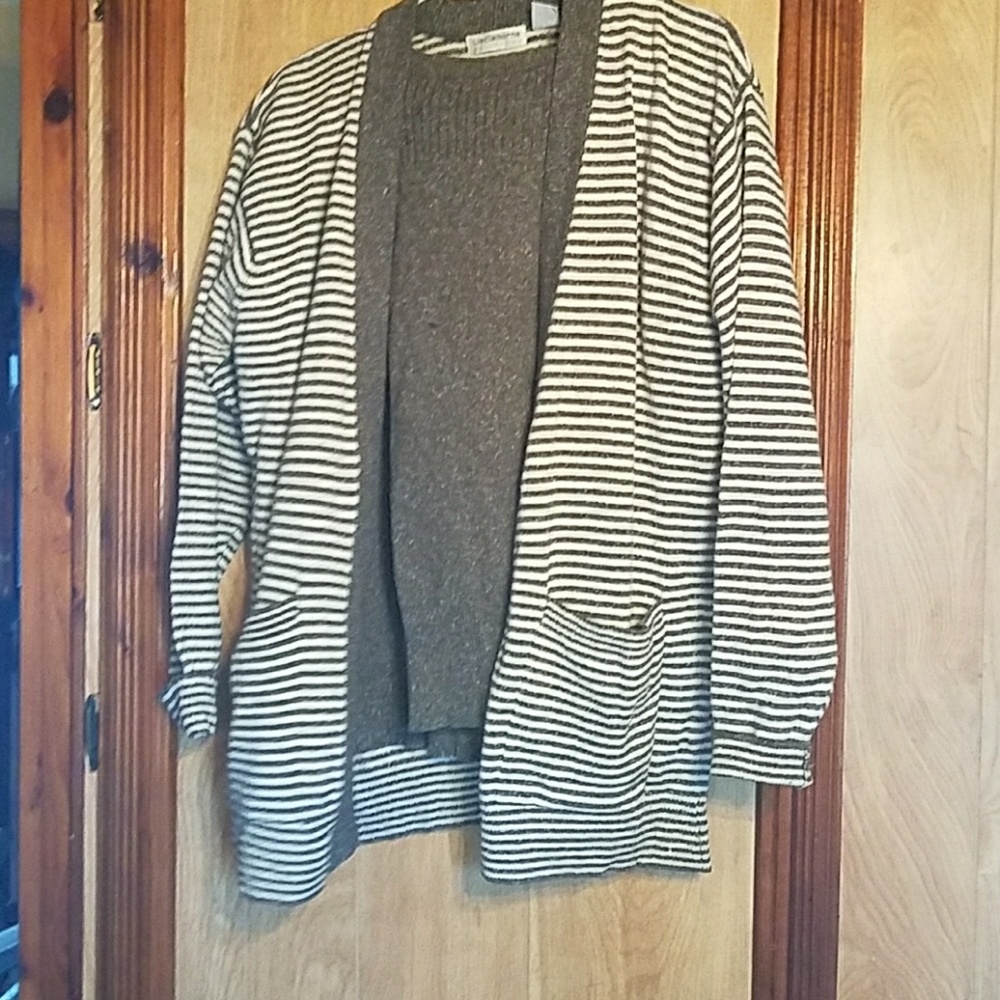 2 piece cardigan set w/ matching shirt